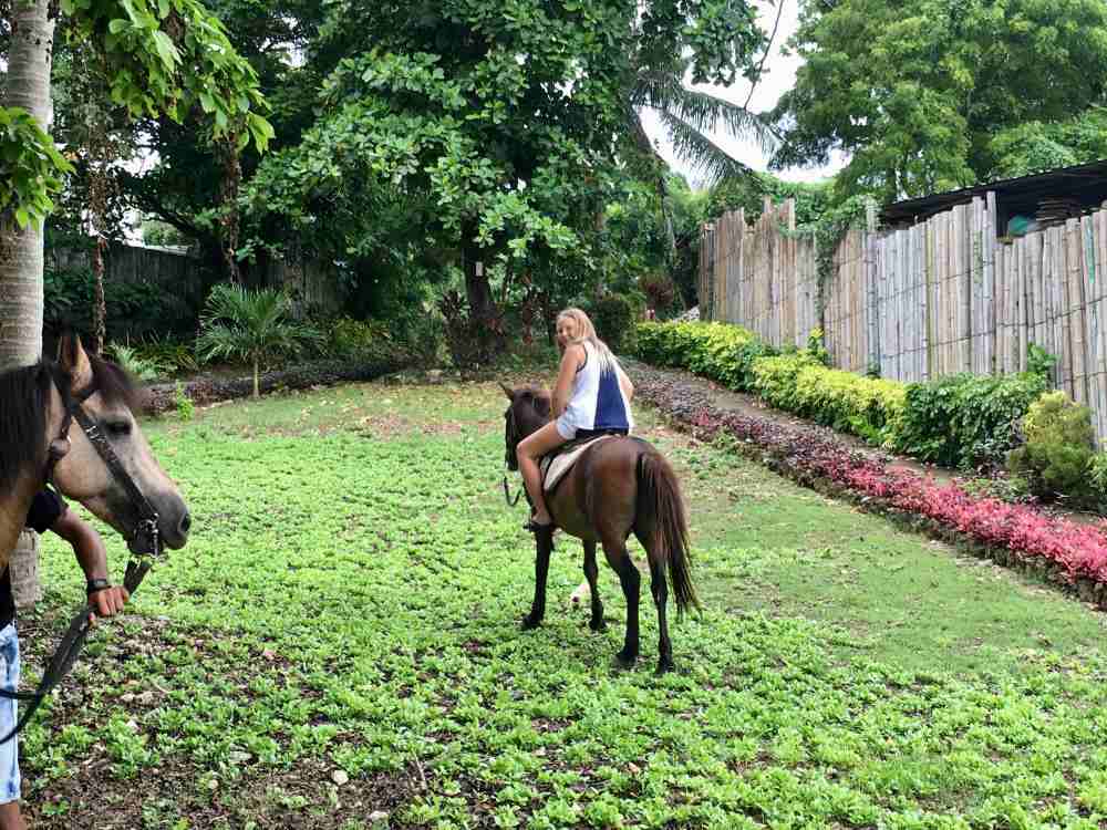 daughter riding horse
