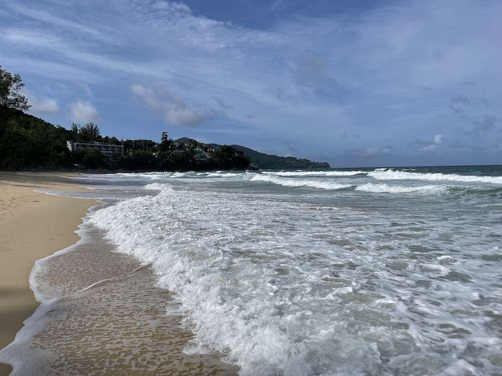 wavy beach in Thailand