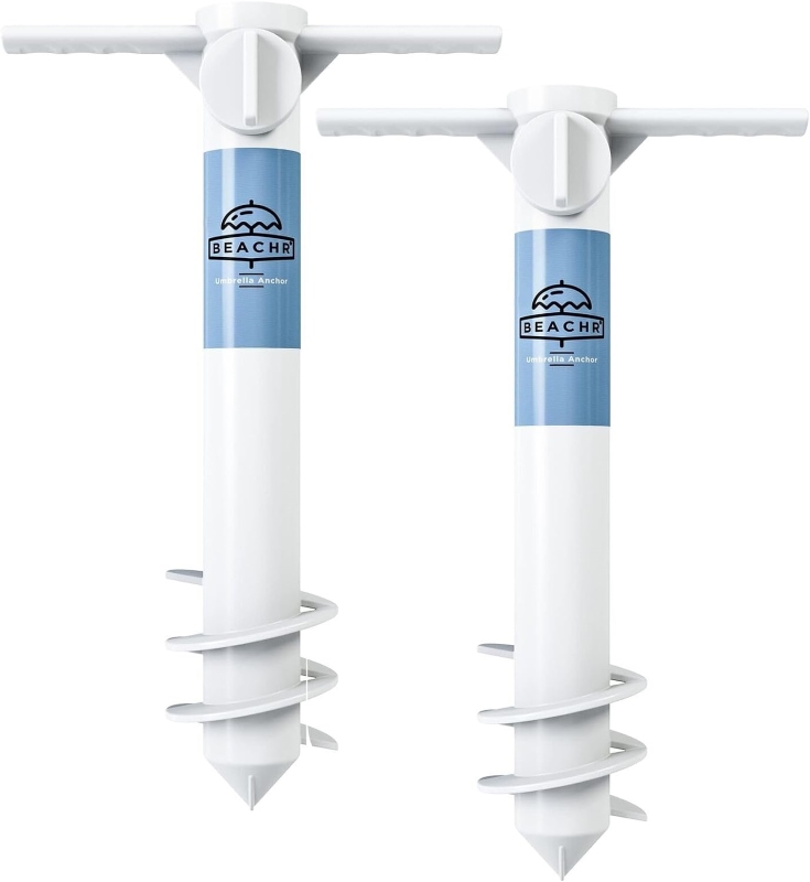 white Universal Beach Umbrella Anchor 