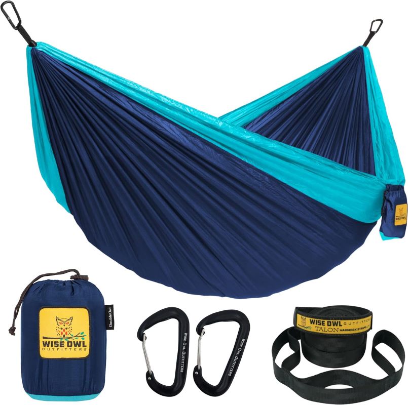 blue portable hammock package