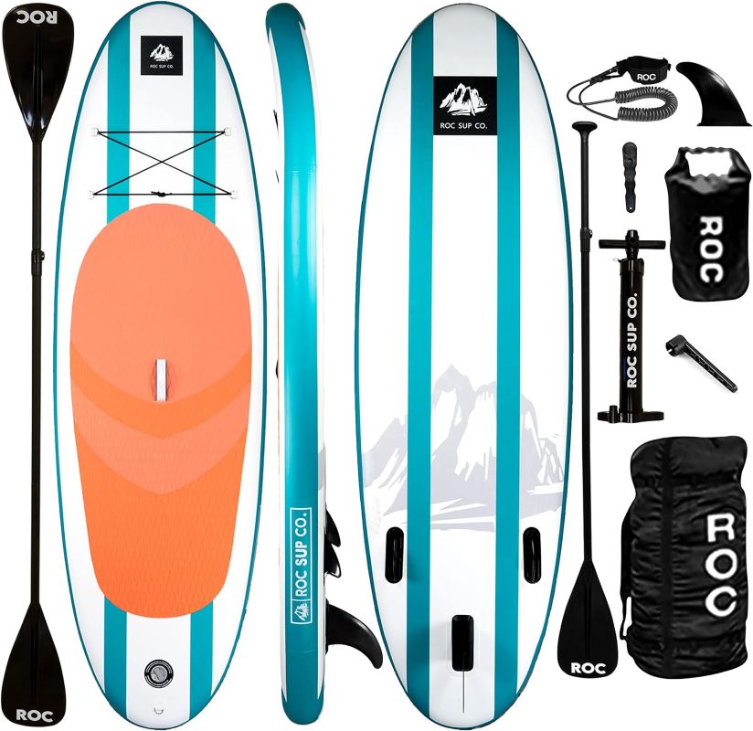 blue stand-up paddle board set