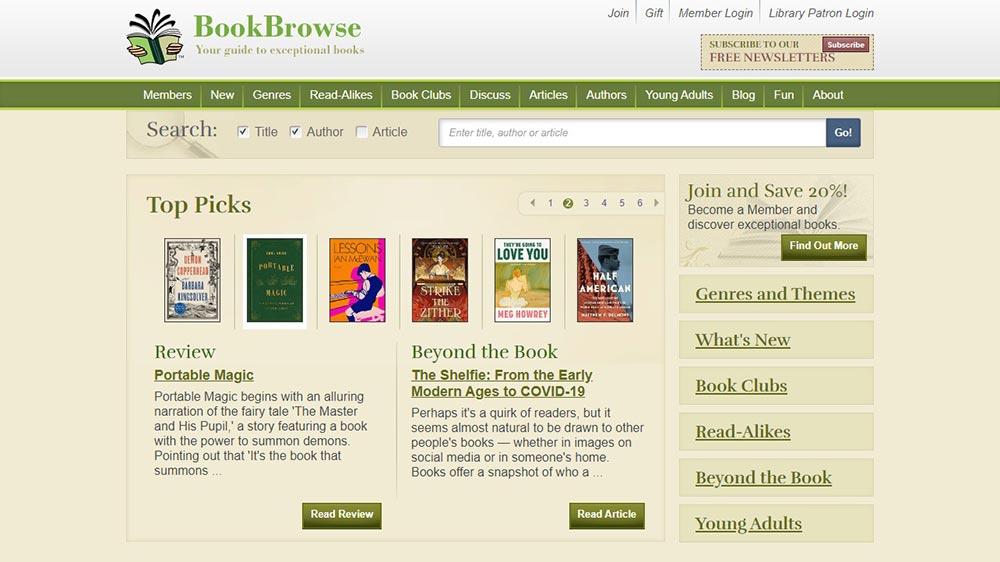 get paid to read books aloud: Screenshot of Book browse homepage