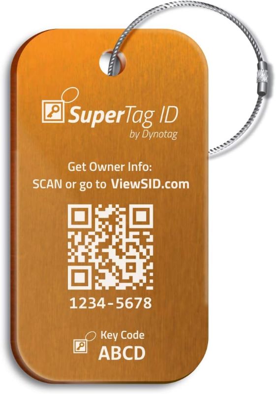 brown with qrcode baggage tags