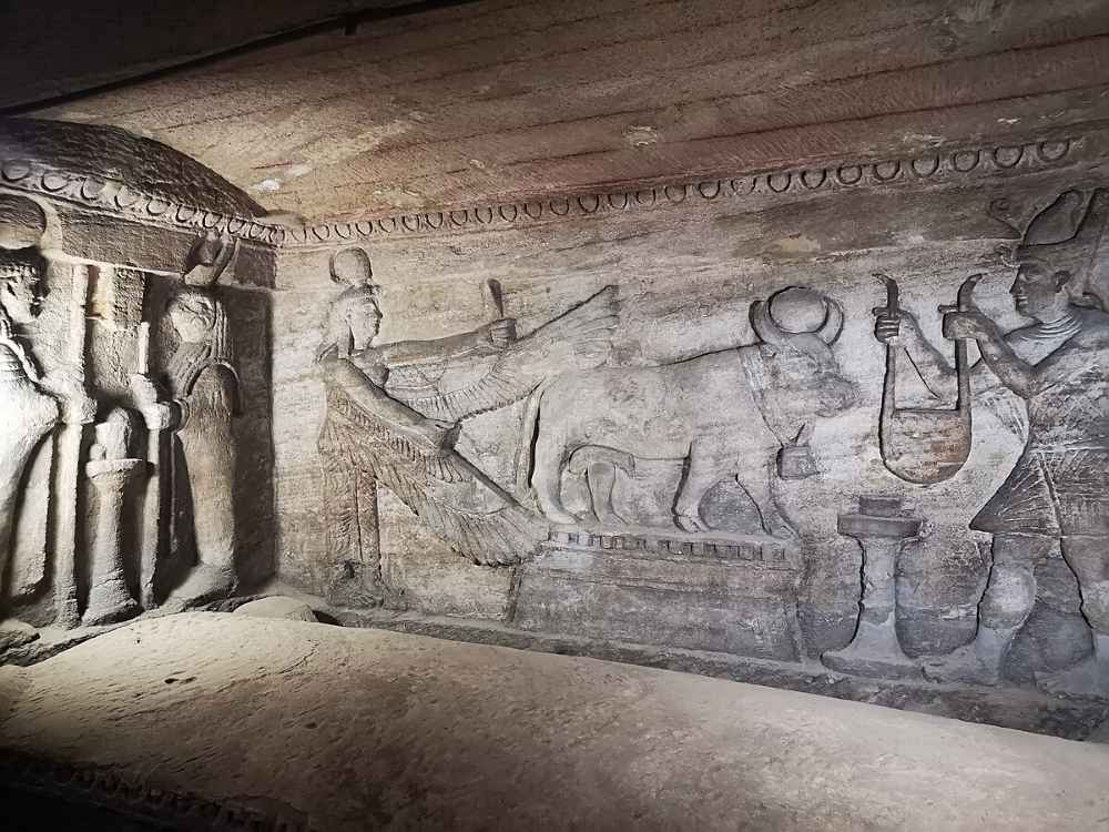 ancient murals showing old ancient symbols