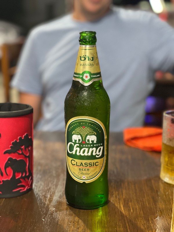 green bottled known as Chang Beer.