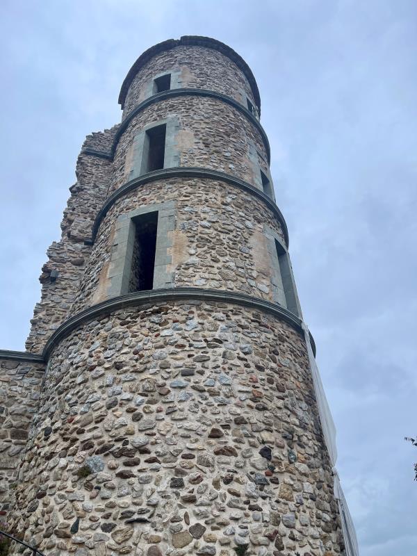 stone and brick made tower building
