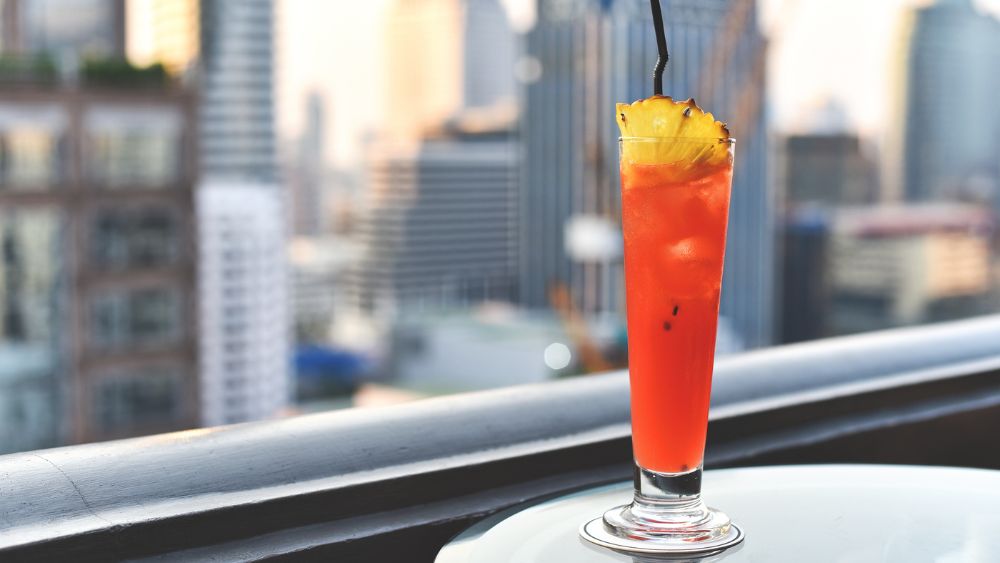 cocktail drinks in a tall glass