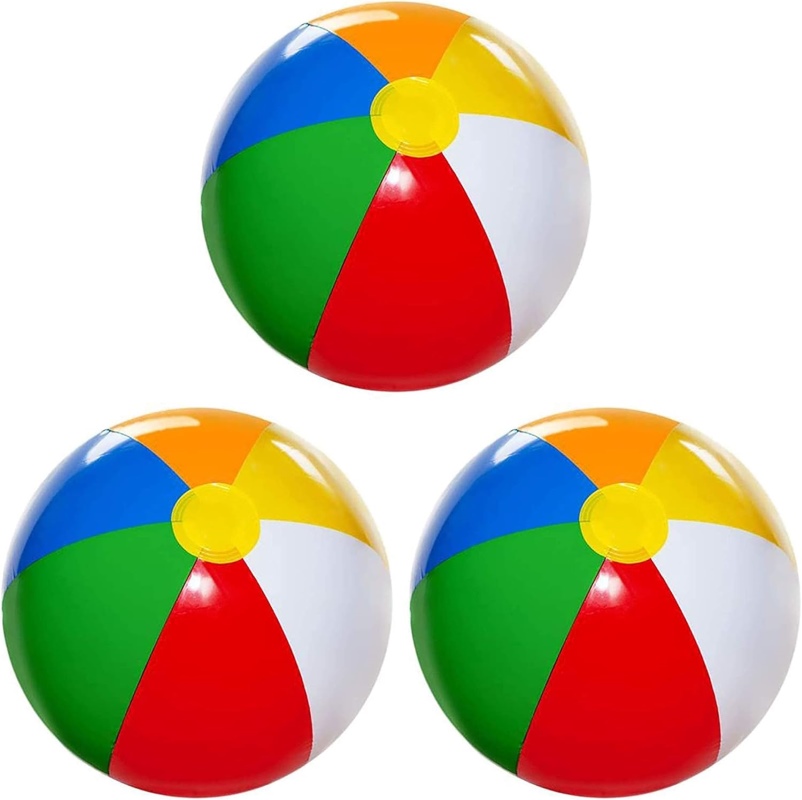 3 colorful beach balls