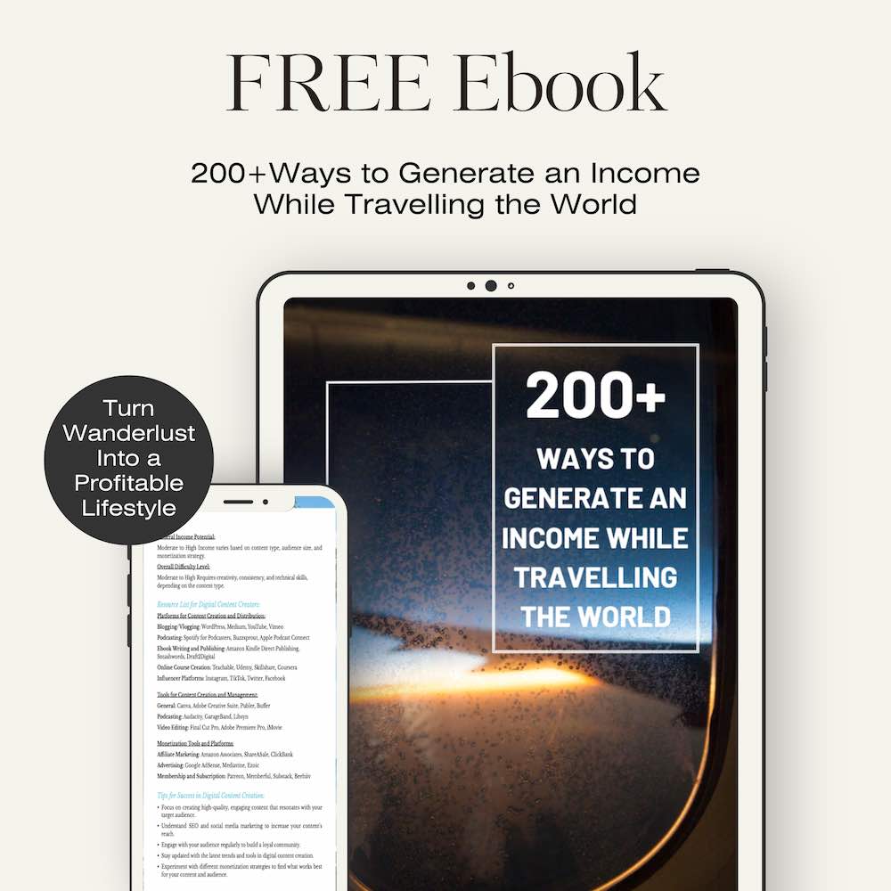 200+ ways to generate an income while travelling the world