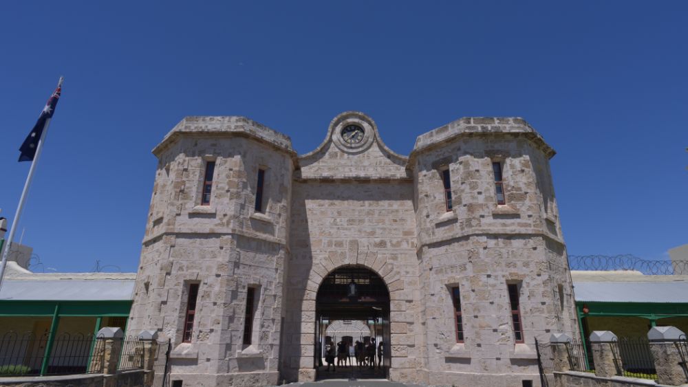 concrete building know as the Fremantle Prison