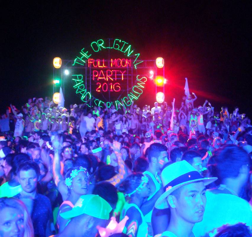 people having fun and partying- facts about thailand