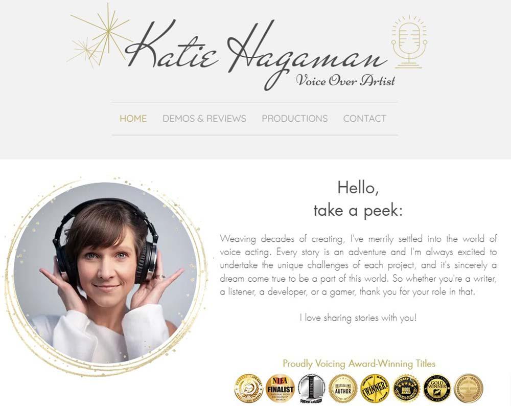 Screenshot of Katie hagaman homepage
