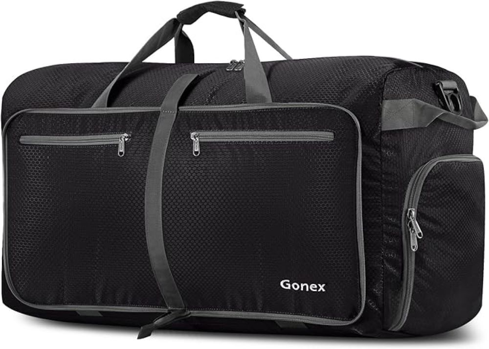 Black Gonex 60L Packable Travel Duffel Bag
