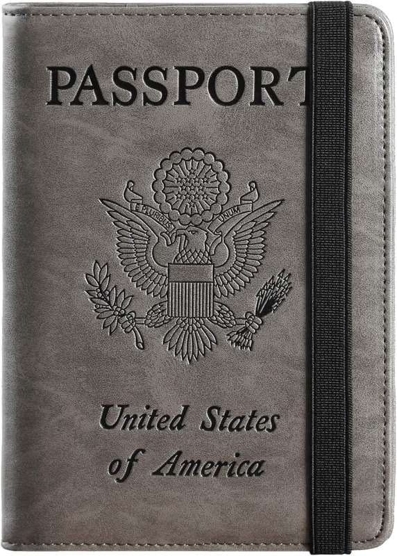 gray passport Holder