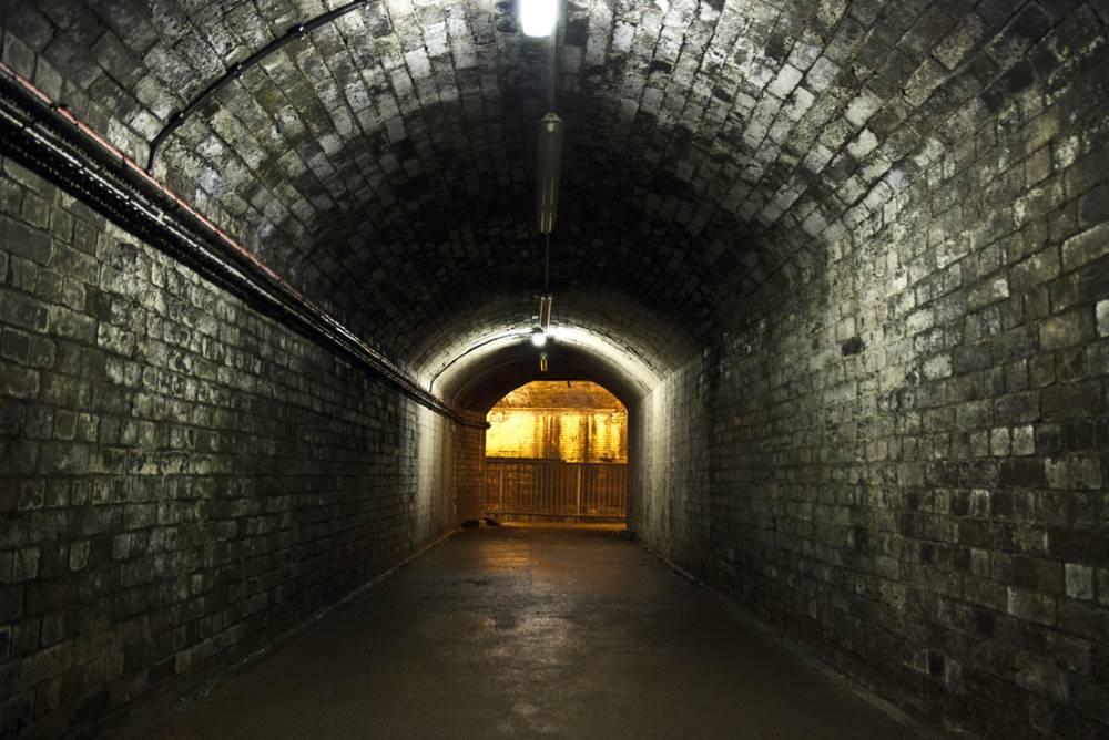 image of inside of an old tunnel