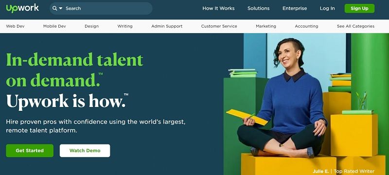 Upwork Main Landing Page