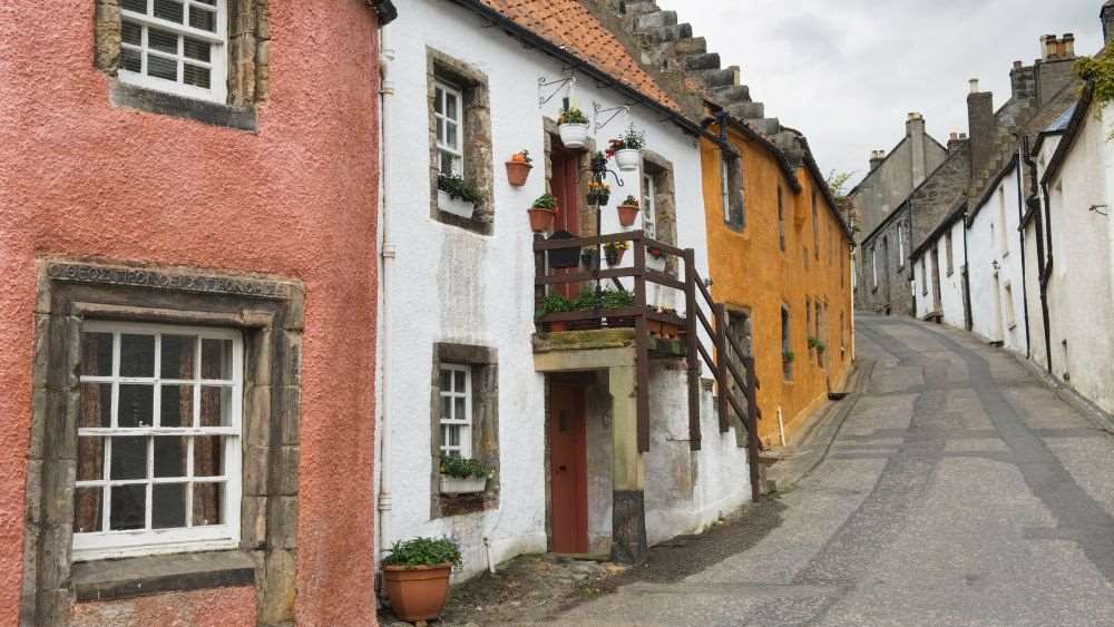 colorful houses and alley