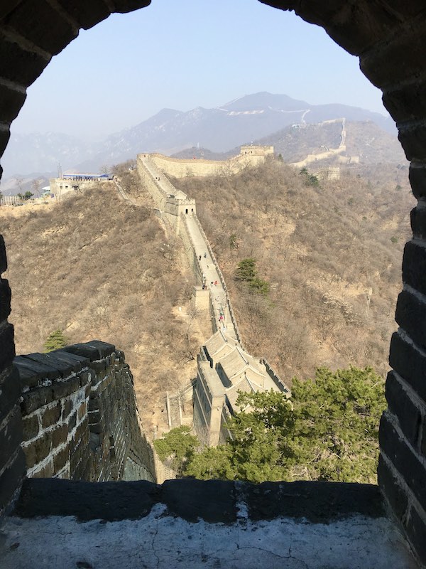 view from tower 1 on the great wall of china