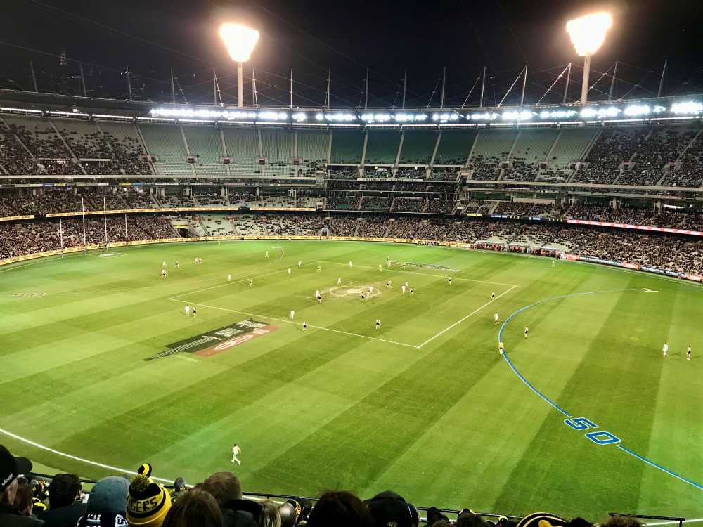 top view of the open sport field