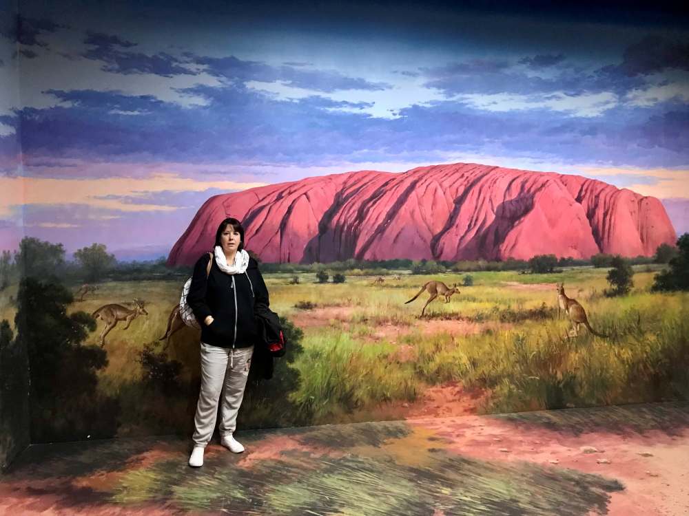 my picture standing in front of Uluru background