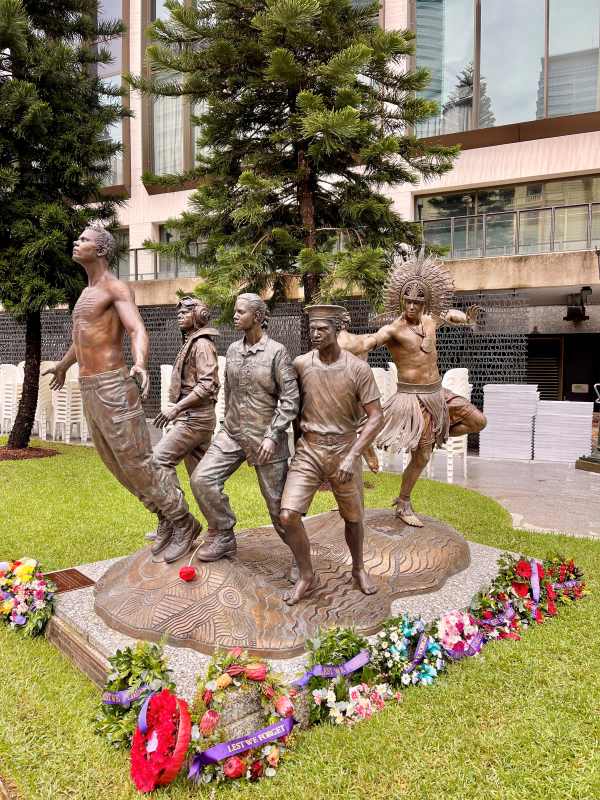 statue of men in different attires