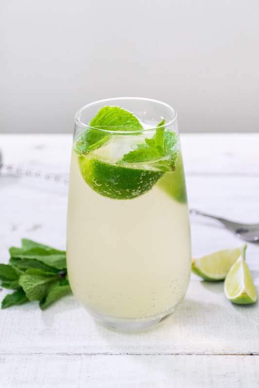 lime juice in clear glass