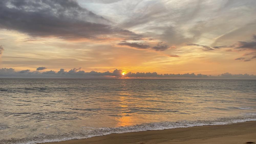 sunset at layan beach