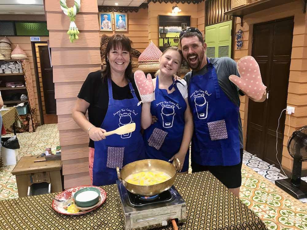 my family take a cooking class- things to do in chiang mai
