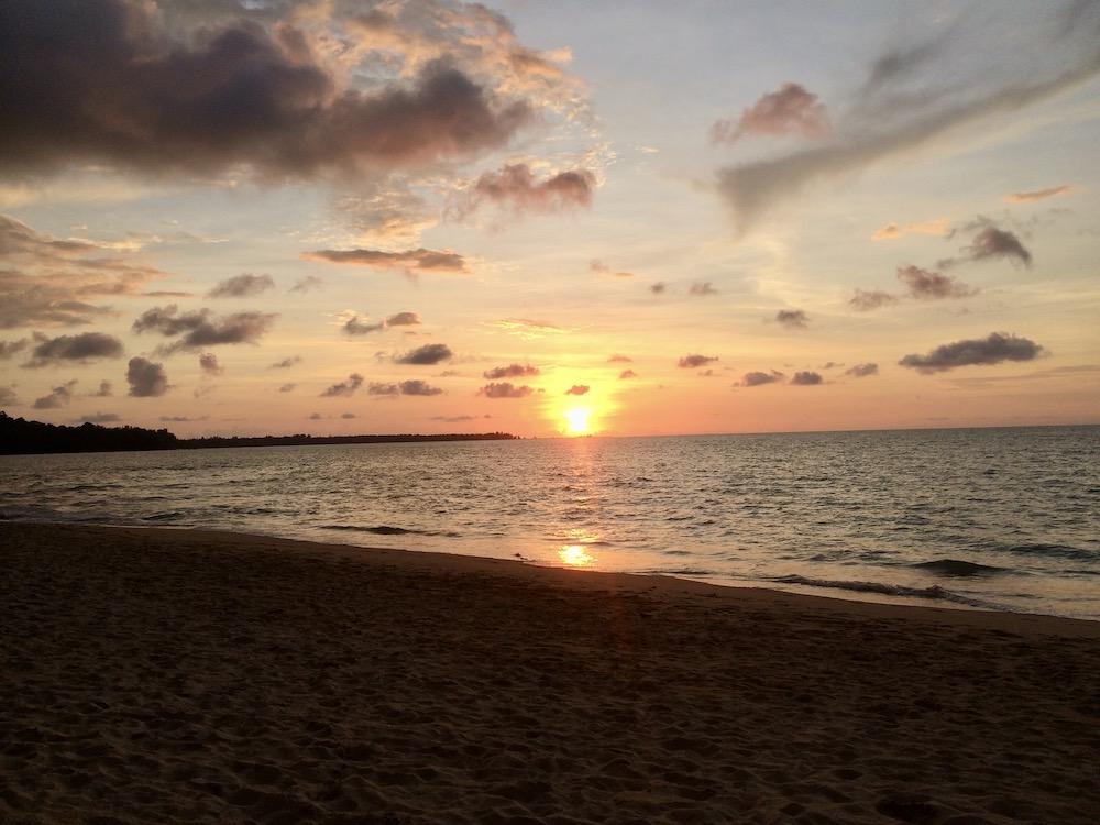 Sunset view of the beach