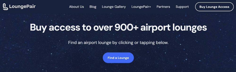 screenshot of LoungePair homepage