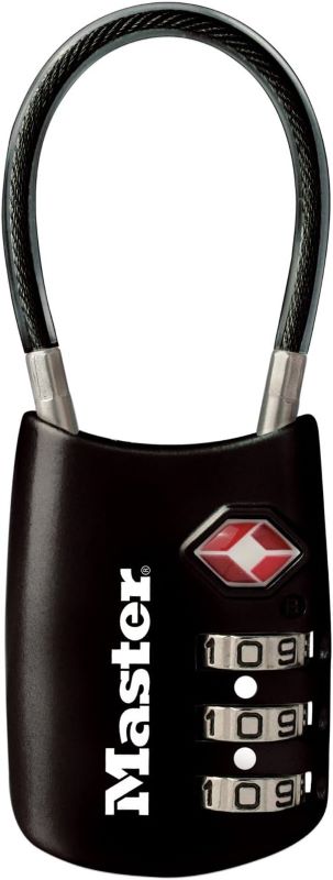 Black Master Lock 4688D TSA-Approved Luggage Lock
