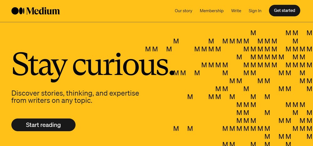 Medium.com homepage