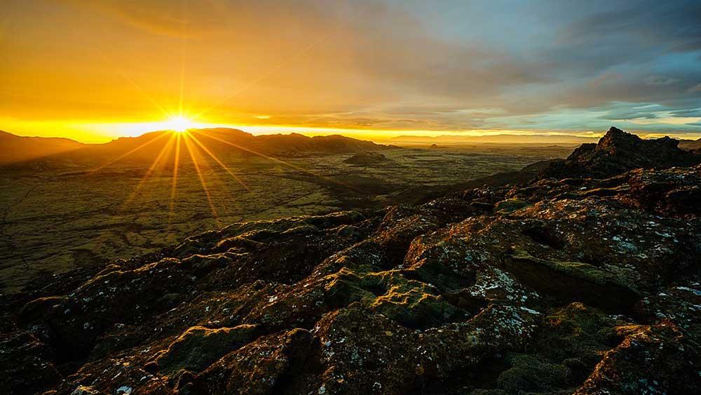 Sunset in iceland