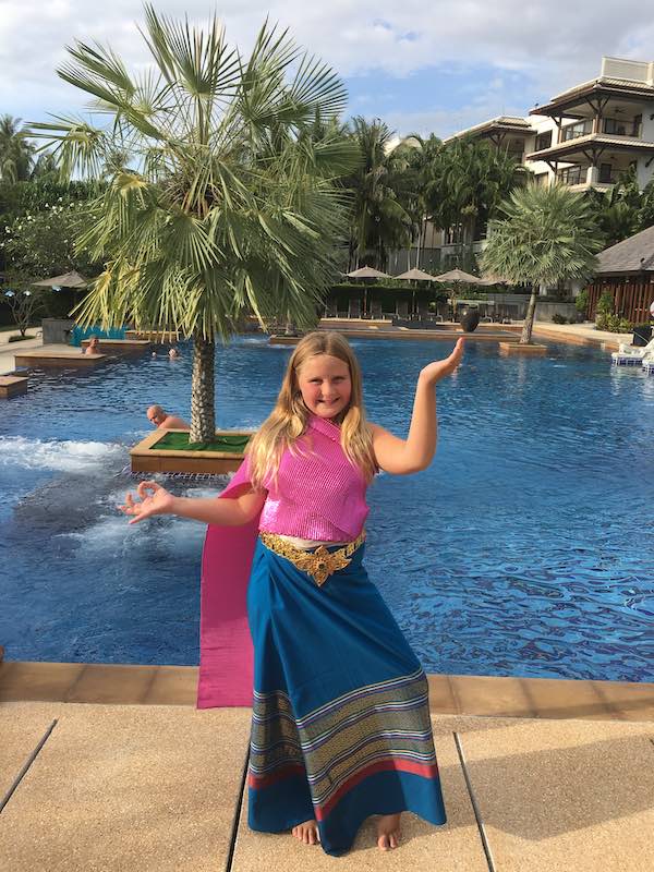 My daughter dressed up for Loy Krathong a Thai festival