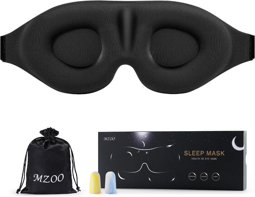 black MZOO Sleep Eye Mask