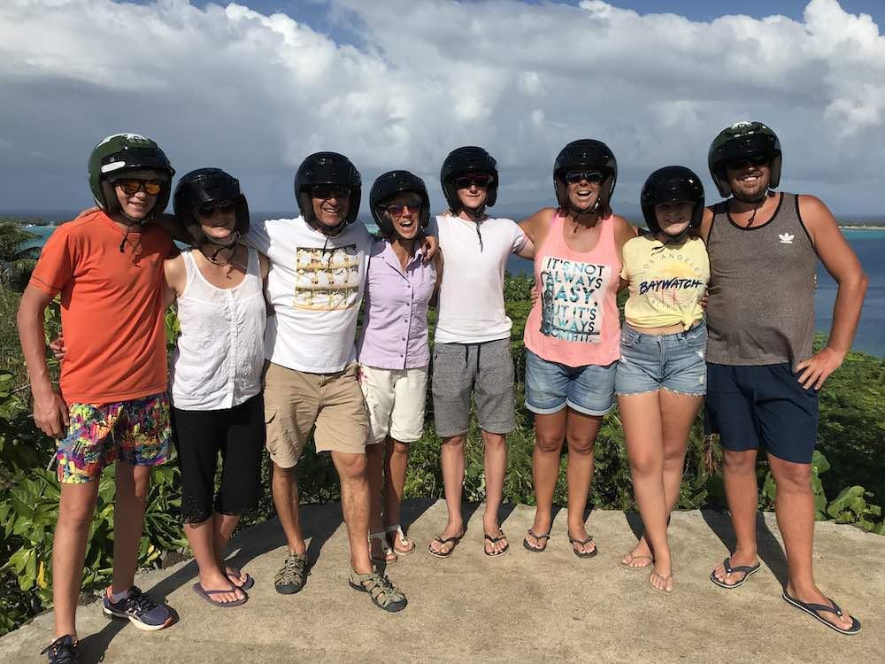 On holiday in Bora Bora with lifelong  friends we've made in Thailand