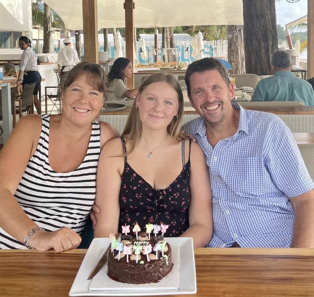 Our little family, my daughter turning 17