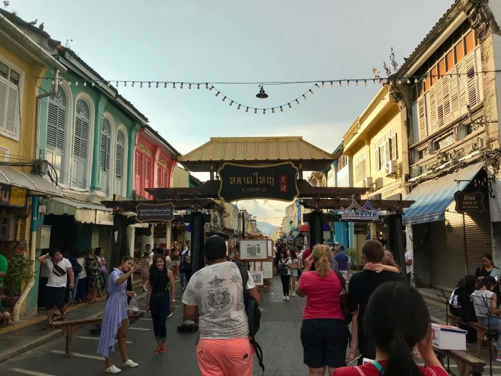 people walking in the street