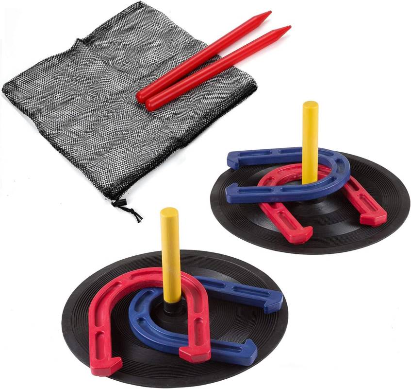 red blue horseshoe
