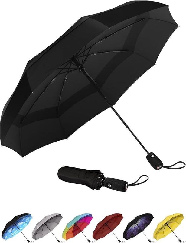 black Repel Windproof Travel Umbrella
