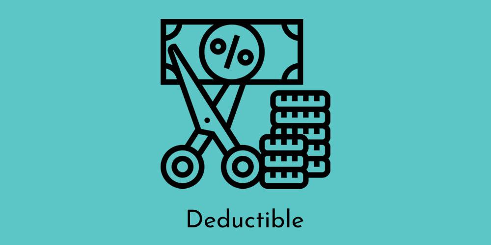 cartoon image of a bill cut in half by scissor representing safetywing insurance review deductible