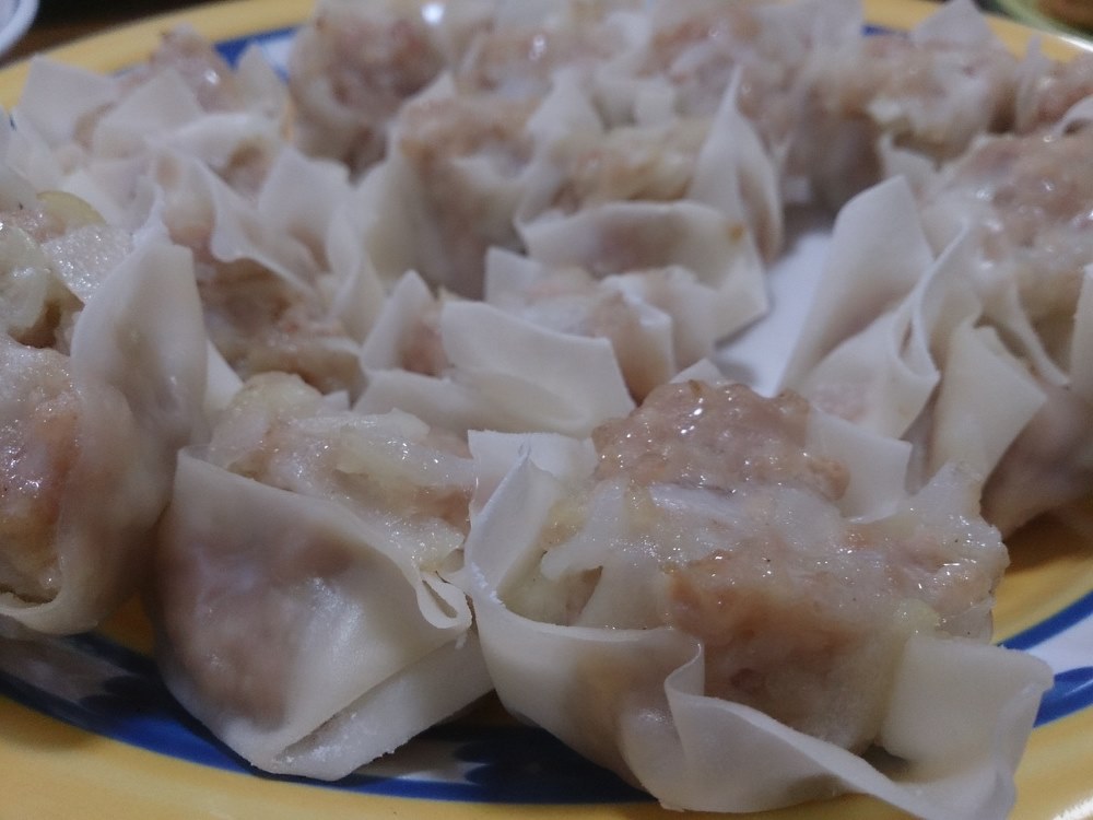 ground pork shrimp inside a white wrapper - best thai food in thailand