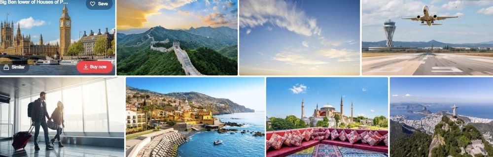 sample stock photos for travel