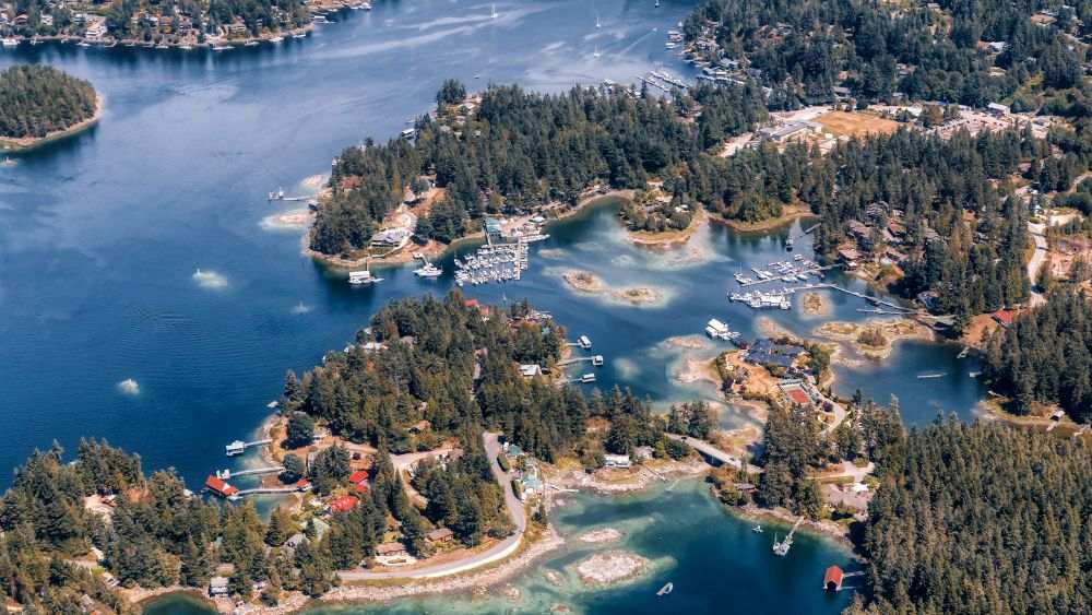 aerial view of island with community surrounded by body of water -Best road trips in the world