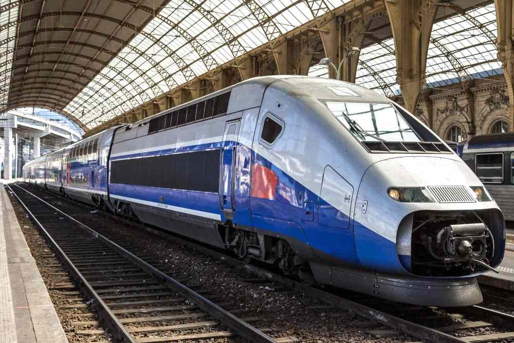 blue-silver train