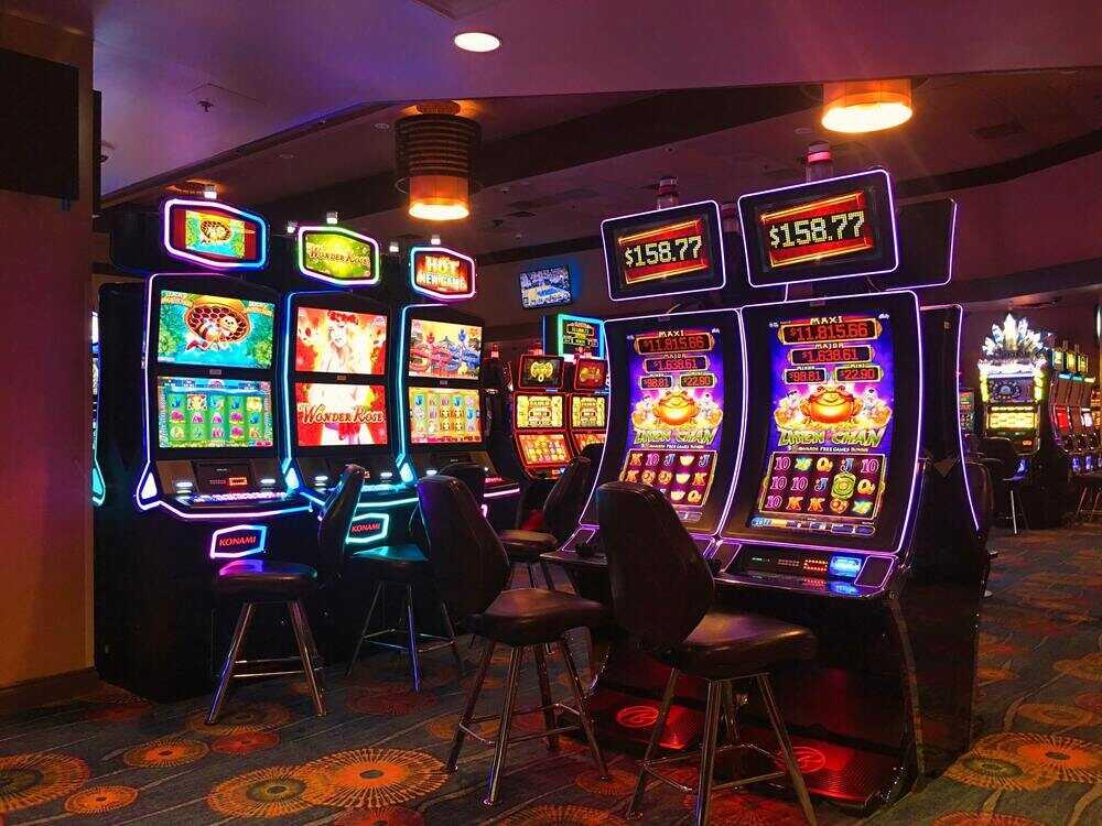 slot machine in The Crystal Casino, Aruba