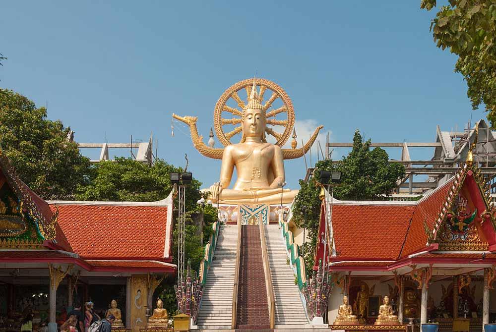 Big Buddha Temple on top of the stairs