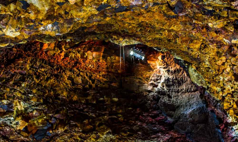 showing inside the volcano
