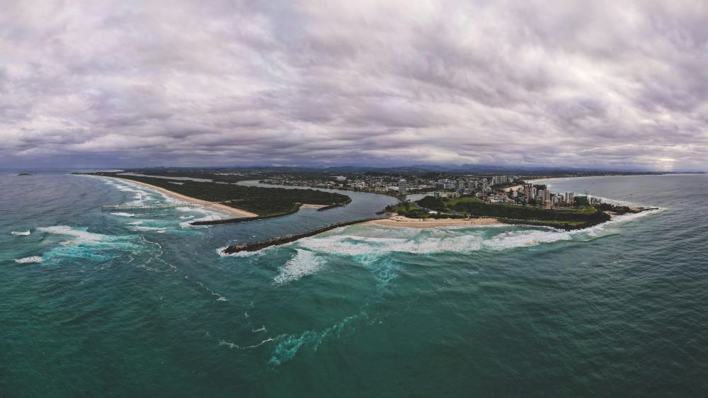 aerial view of an island - Best Beaches Near Brisbane