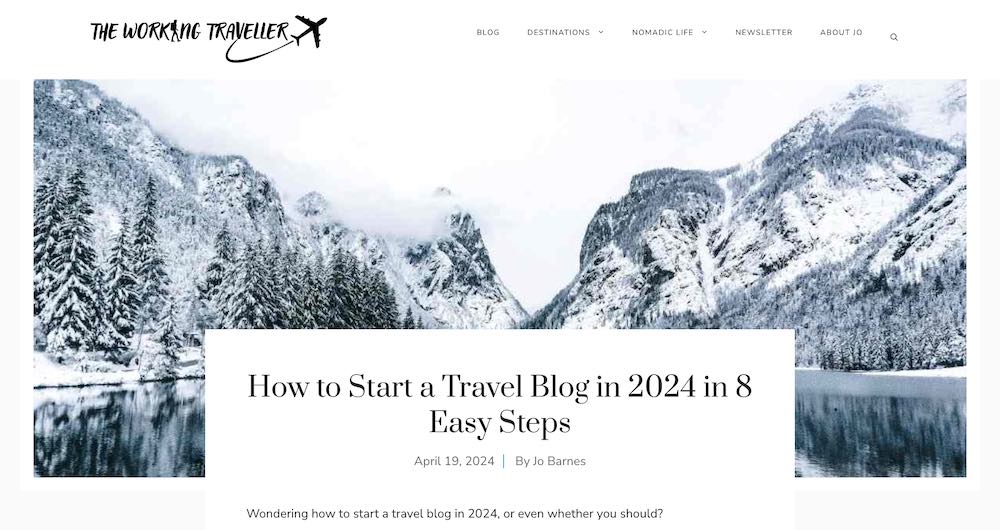 start a travel blog header - twt